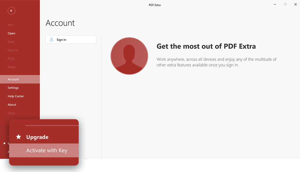 PDF Extra Manual Activation