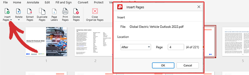 adding pages in PDF Extra