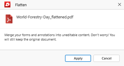Flatten PDF with PDF Extra - Step 3