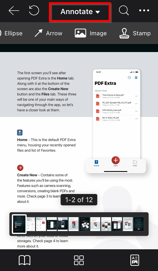 add a stamp to PDF Extra file iOS 1
