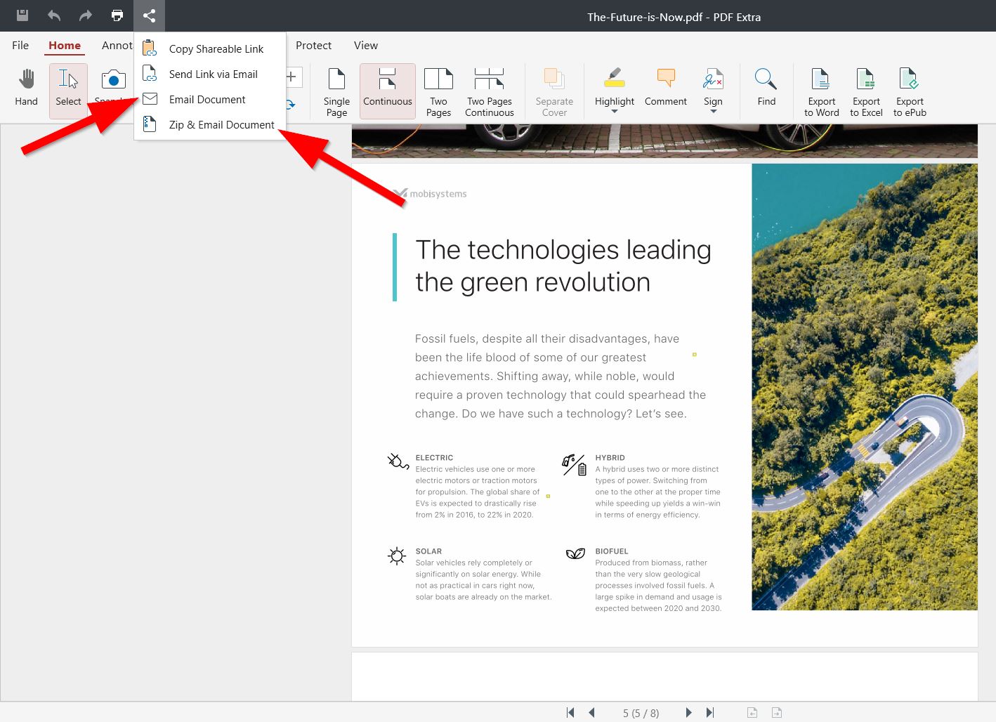 share a PDF PDF Extra Windows 4